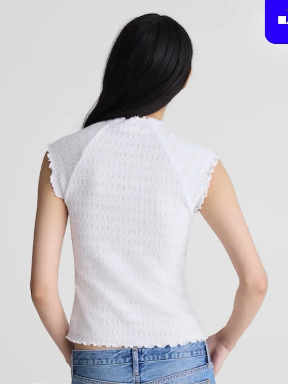 NWT Madewell Smocked Mock Neck Top-M - Picture 4 of 6